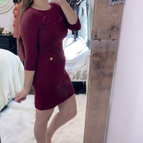 Vince Camuto Merlot color dress size 6 - Picture 5 of 10